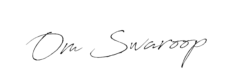 How to make Om Swaroop name signature. Use Antro_Vectra style for creating short signs online. This is the latest handwritten sign. Om Swaroop signature style 6 images and pictures png