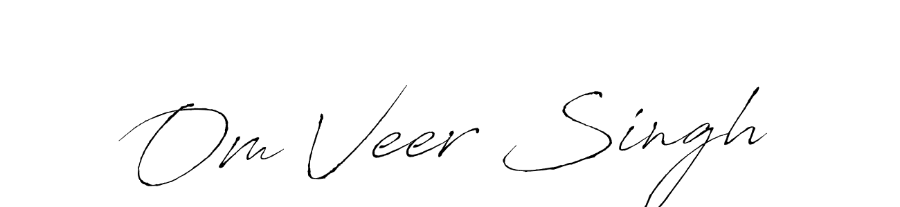 Make a beautiful signature design for name Om Veer Singh. With this signature (Antro_Vectra) style, you can create a handwritten signature for free. Om Veer Singh signature style 6 images and pictures png