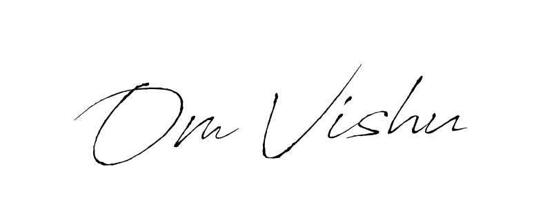 Make a beautiful signature design for name Om Vishu. With this signature (Antro_Vectra) style, you can create a handwritten signature for free. Om Vishu signature style 6 images and pictures png