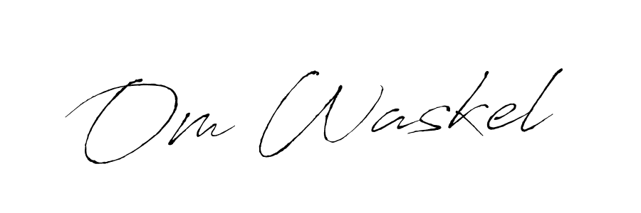 if you are searching for the best signature style for your name Om Waskel. so please give up your signature search. here we have designed multiple signature styles  using Antro_Vectra. Om Waskel signature style 6 images and pictures png