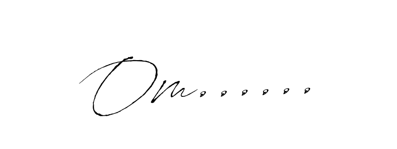 Design your own signature with our free online signature maker. With this signature software, you can create a handwritten (Antro_Vectra) signature for name Om....... Om...... signature style 6 images and pictures png