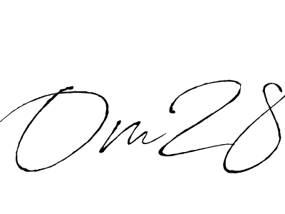 How to make Om28 signature? Antro_Vectra is a professional autograph style. Create handwritten signature for Om28 name. Om28 signature style 6 images and pictures png