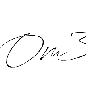 How to make Om3 signature? Antro_Vectra is a professional autograph style. Create handwritten signature for Om3 name. Om3 signature style 6 images and pictures png