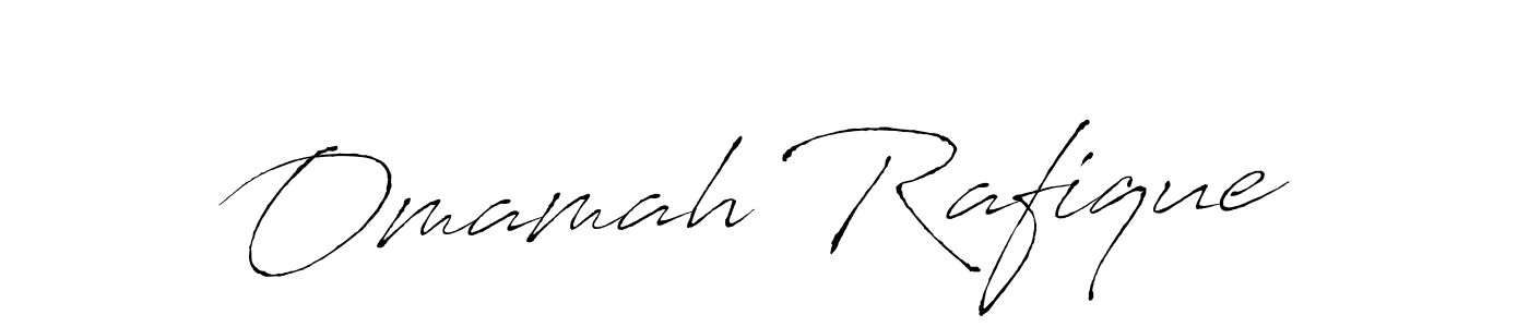 Omamah Rafique stylish signature style. Best Handwritten Sign (Antro_Vectra) for my name. Handwritten Signature Collection Ideas for my name Omamah Rafique. Omamah Rafique signature style 6 images and pictures png