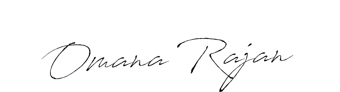Create a beautiful signature design for name Omana Rajan. With this signature (Antro_Vectra) fonts, you can make a handwritten signature for free. Omana Rajan signature style 6 images and pictures png