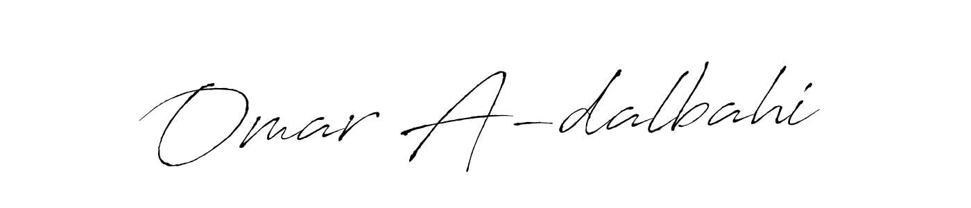 Also we have Omar A-dalbahi name is the best signature style. Create professional handwritten signature collection using Antro_Vectra autograph style. Omar A-dalbahi signature style 6 images and pictures png