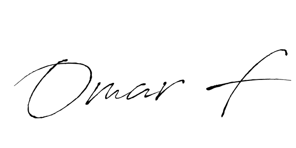 Also we have Omar F name is the best signature style. Create professional handwritten signature collection using Antro_Vectra autograph style. Omar F signature style 6 images and pictures png