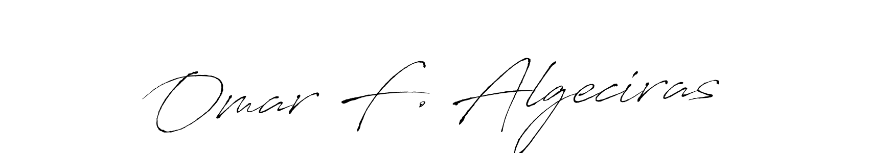 How to make Omar F. Algeciras signature? Antro_Vectra is a professional autograph style. Create handwritten signature for Omar F. Algeciras name. Omar F. Algeciras signature style 6 images and pictures png