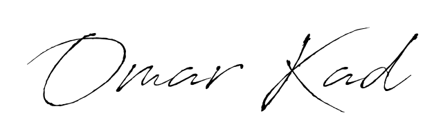 The Antro_Vectra font gives name Omar Kad a signature that looks effortless yet distinguished. Download high-res PNG instantly. Omar Kad signature style 6 images and pictures png