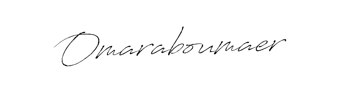 How to make Omaraboumaer name signature. Use Antro_Vectra style for creating short signs online. This is the latest handwritten sign. Omaraboumaer signature style 6 images and pictures png