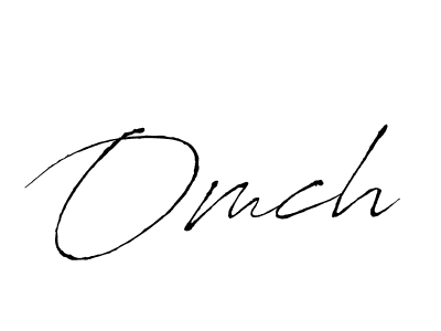 Make a beautiful signature design for name Omch. With this signature (Antro_Vectra) style, you can create a handwritten signature for free. Omch signature style 6 images and pictures png