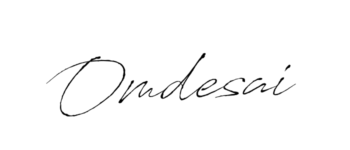 Omdesai stylish signature style. Best Handwritten Sign (Antro_Vectra) for my name. Handwritten Signature Collection Ideas for my name Omdesai. Omdesai signature style 6 images and pictures png