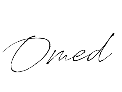 Make a beautiful signature design for name Omed. With this signature (Antro_Vectra) style, you can create a handwritten signature for free. Omed signature style 6 images and pictures png