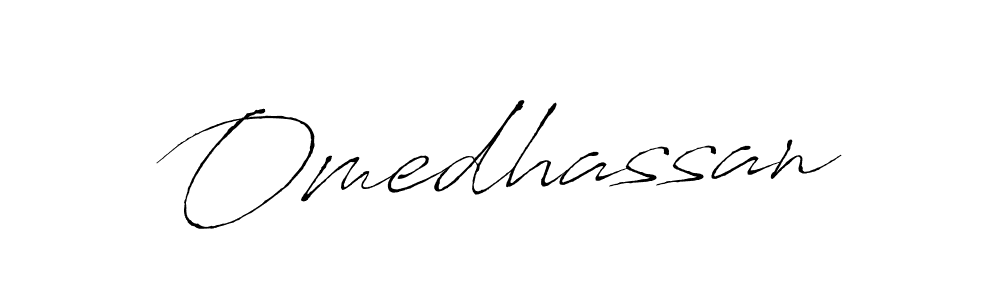 Create a beautiful signature design for name Omedhassan. With this signature (Antro_Vectra) fonts, you can make a handwritten signature for free. Omedhassan signature style 6 images and pictures png