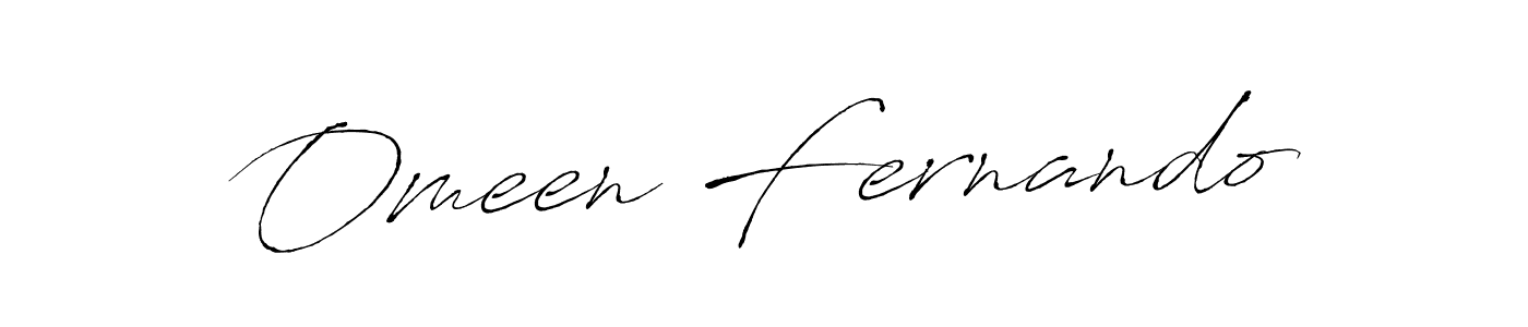The best way (Antro_Vectra) to make a short signature is to pick only two or three words in your name. The name Omeen Fernando include a total of six letters. For converting this name. Omeen Fernando signature style 6 images and pictures png