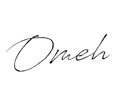 Make a beautiful signature design for name Omeh. With this signature (Antro_Vectra) style, you can create a handwritten signature for free. Omeh signature style 6 images and pictures png