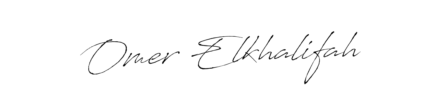 Create a beautiful signature design for name Omer Elkhalifah. With this signature (Antro_Vectra) fonts, you can make a handwritten signature for free. Omer Elkhalifah signature style 6 images and pictures png