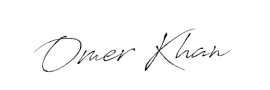 How to make Omer Khan name signature. Use Antro_Vectra style for creating short signs online. This is the latest handwritten sign. Omer Khan signature style 6 images and pictures png