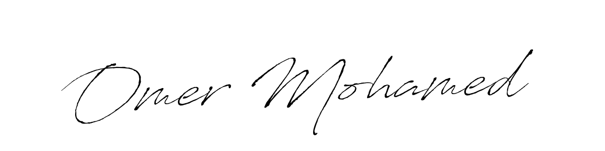 How to make Omer Mohamed name signature. Use Antro_Vectra style for creating short signs online. This is the latest handwritten sign. Omer Mohamed signature style 6 images and pictures png