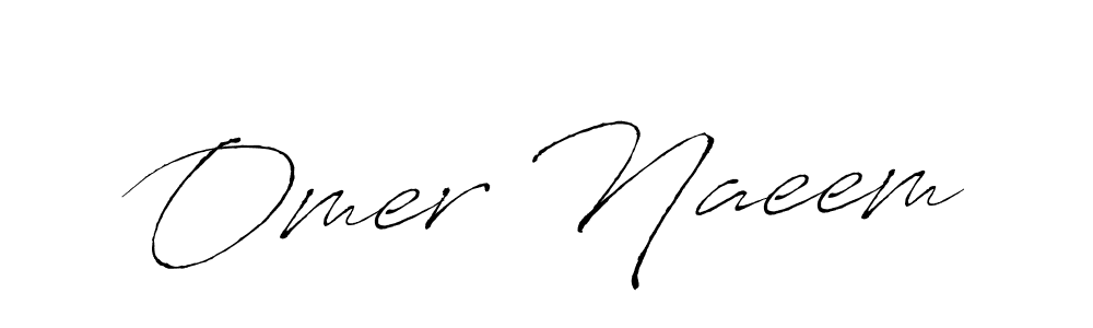 Make a beautiful signature design for name Omer Naeem. With this signature (Antro_Vectra) style, you can create a handwritten signature for free. Omer Naeem signature style 6 images and pictures png