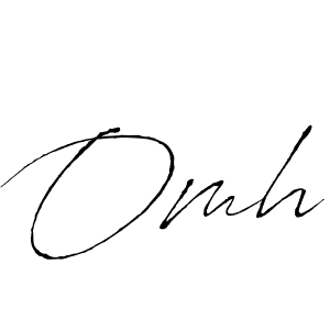 How to make Omh signature? Antro_Vectra is a professional autograph style. Create handwritten signature for Omh name. Omh signature style 6 images and pictures png