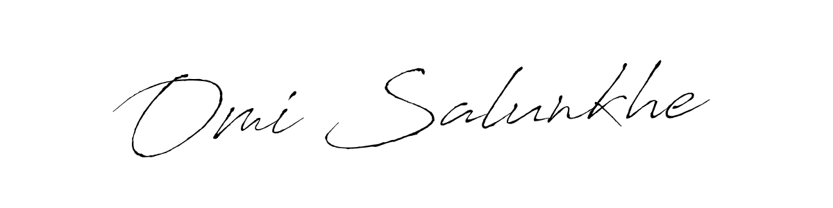 Antro_Vectra is a professional signature style that is perfect for those who want to add a touch of class to their signature. It is also a great choice for those who want to make their signature more unique. Get Omi Salunkhe name to fancy signature for free. Omi Salunkhe signature style 6 images and pictures png