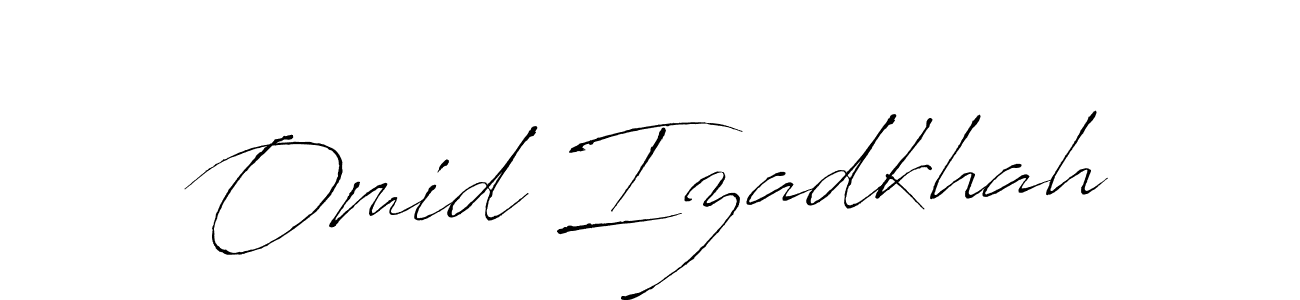 This is the best signature style for the Omid Izadkhah name. Also you like these signature font (Antro_Vectra). Mix name signature. Omid Izadkhah signature style 6 images and pictures png