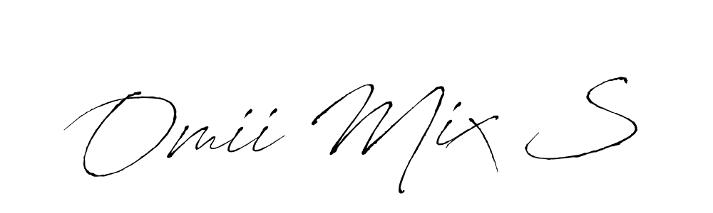 Antro_Vectra is a professional signature style that is perfect for those who want to add a touch of class to their signature. It is also a great choice for those who want to make their signature more unique. Get Omii Mix S name to fancy signature for free. Omii Mix S signature style 6 images and pictures png