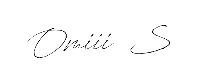 The best way (Antro_Vectra) to make a short signature is to pick only two or three words in your name. The name Omiii  S include a total of six letters. For converting this name. Omiii  S signature style 6 images and pictures png