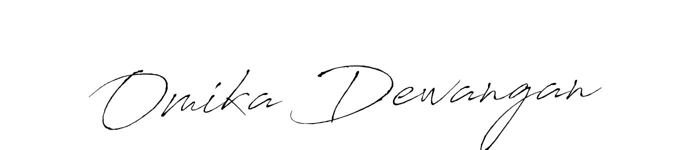 How to make Omika Dewangan name signature. Use Antro_Vectra style for creating short signs online. This is the latest handwritten sign. Omika Dewangan signature style 6 images and pictures png