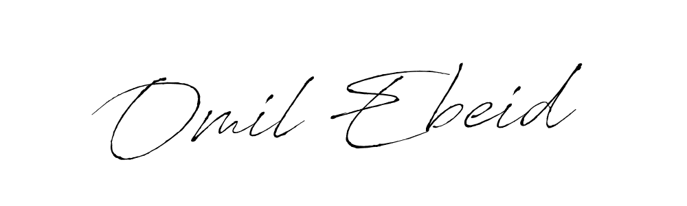 How to make Omil Ebeid signature? Antro_Vectra is a professional autograph style. Create handwritten signature for Omil Ebeid name. Omil Ebeid signature style 6 images and pictures png