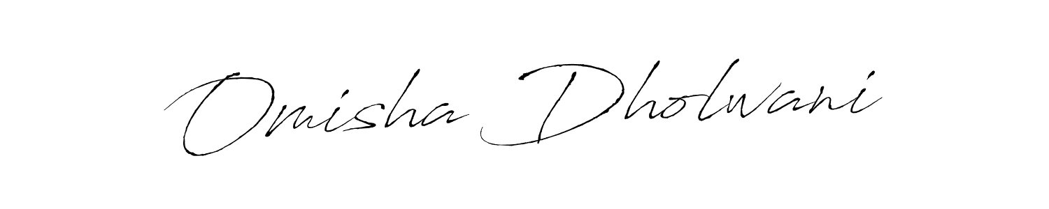 Create a beautiful signature design for name Omisha Dholwani. With this signature (Antro_Vectra) fonts, you can make a handwritten signature for free. Omisha Dholwani signature style 6 images and pictures png