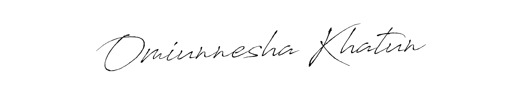 Make a beautiful signature design for name Omiunnesha Khatun. With this signature (Antro_Vectra) style, you can create a handwritten signature for free. Omiunnesha Khatun signature style 6 images and pictures png