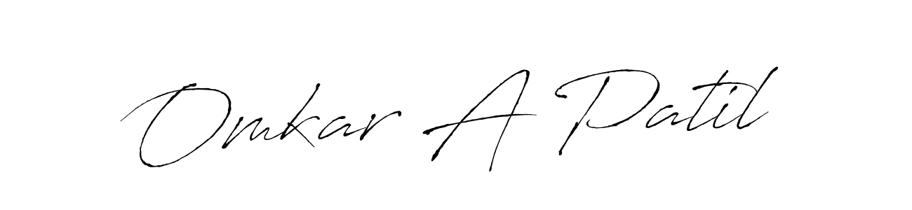 Design your own signature with our free online signature maker. With this signature software, you can create a handwritten (Antro_Vectra) signature for name Omkar A Patil. Omkar A Patil signature style 6 images and pictures png