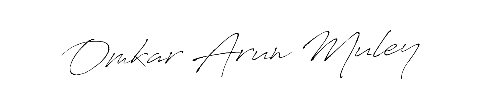 Omkar Arun Muley stylish signature style. Best Handwritten Sign (Antro_Vectra) for my name. Handwritten Signature Collection Ideas for my name Omkar Arun Muley. Omkar Arun Muley signature style 6 images and pictures png