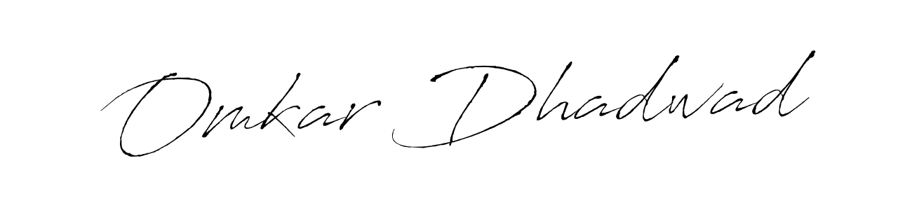 Make a beautiful signature design for name Omkar Dhadwad. With this signature (Antro_Vectra) style, you can create a handwritten signature for free. Omkar Dhadwad signature style 6 images and pictures png