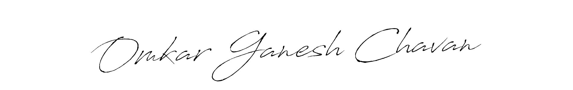 How to make Omkar Ganesh Chavan name signature. Use Antro_Vectra style for creating short signs online. This is the latest handwritten sign. Omkar Ganesh Chavan signature style 6 images and pictures png