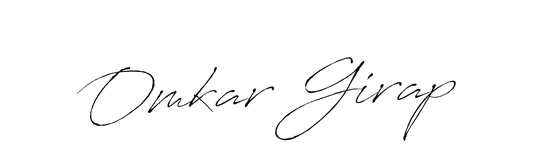 Omkar Girap stylish signature style. Best Handwritten Sign (Antro_Vectra) for my name. Handwritten Signature Collection Ideas for my name Omkar Girap. Omkar Girap signature style 6 images and pictures png
