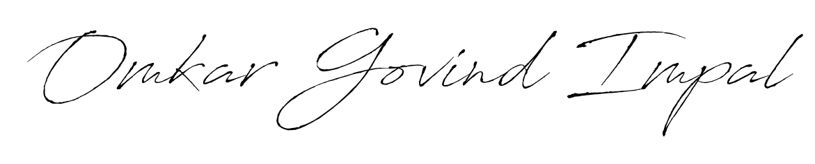 Designed for modern professionals: Omkar Govind Impal name signature crafted with Antro_Vectra script. Ready for digital PDF workflows. Omkar Govind Impal signature style 6 images and pictures png