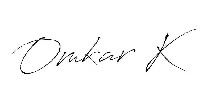 It looks lik you need a new signature style for name Omkar K. Design unique handwritten (Antro_Vectra) signature with our free signature maker in just a few clicks. Omkar K signature style 6 images and pictures png