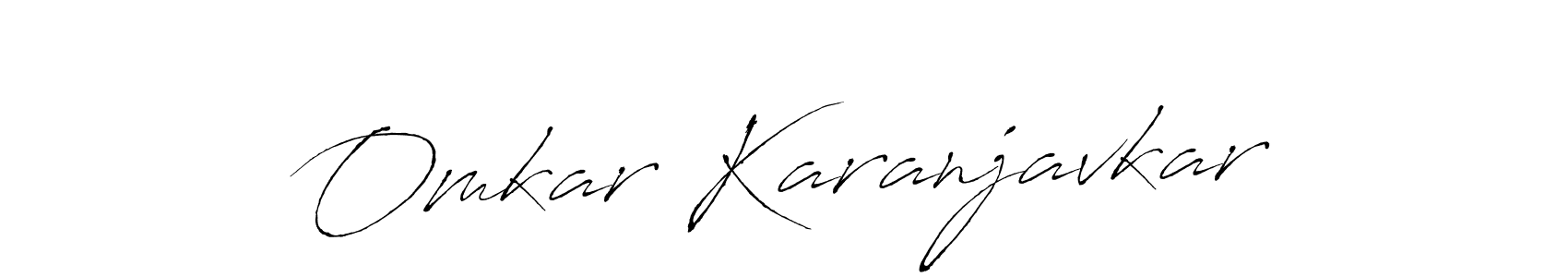Antro_Vectra is a professional signature style that is perfect for those who want to add a touch of class to their signature. It is also a great choice for those who want to make their signature more unique. Get Omkar Karanjavkar name to fancy signature for free. Omkar Karanjavkar signature style 6 images and pictures png