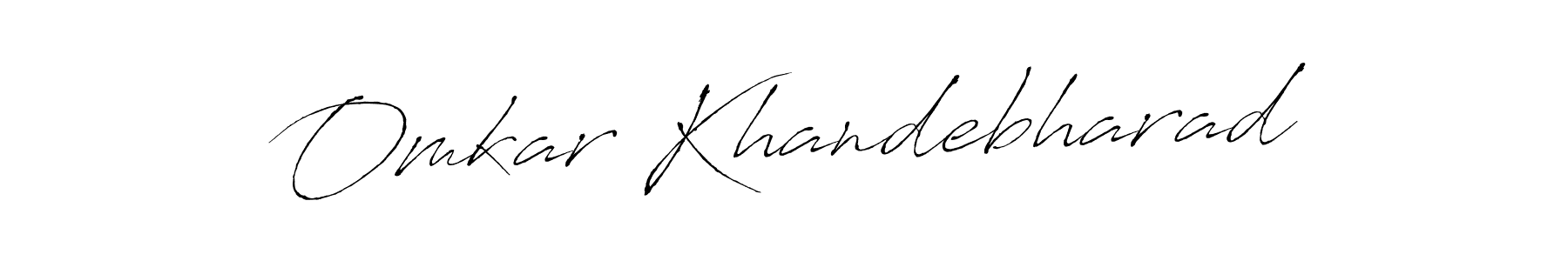 Make a beautiful signature design for name Omkar Khandebharad. With this signature (Antro_Vectra) style, you can create a handwritten signature for free. Omkar Khandebharad signature style 6 images and pictures png