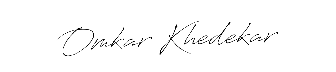 How to make Omkar Khedekar name signature. Use Antro_Vectra style for creating short signs online. This is the latest handwritten sign. Omkar Khedekar signature style 6 images and pictures png
