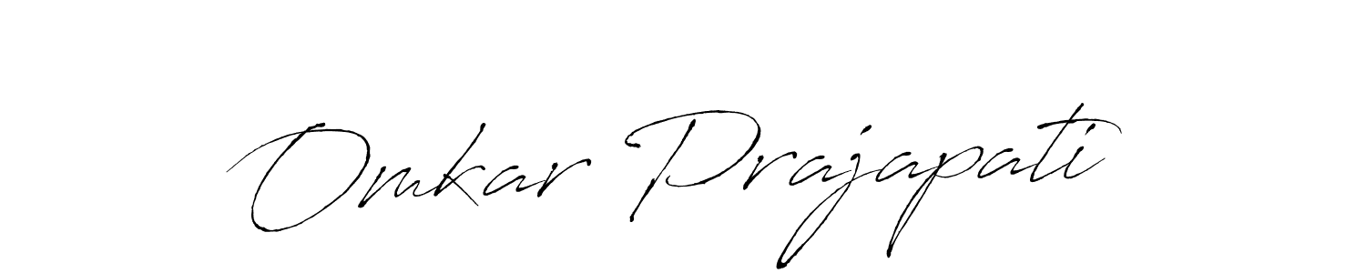 Make a beautiful signature design for name Omkar Prajapati. With this signature (Antro_Vectra) style, you can create a handwritten signature for free. Omkar Prajapati signature style 6 images and pictures png