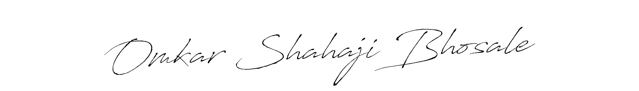 How to make Omkar Shahaji Bhosale name signature. Use Antro_Vectra style for creating short signs online. This is the latest handwritten sign. Omkar Shahaji Bhosale signature style 6 images and pictures png