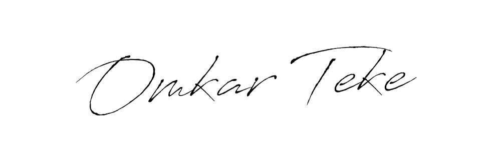 How to make Omkar Teke name signature. Use Antro_Vectra style for creating short signs online. This is the latest handwritten sign. Omkar Teke signature style 6 images and pictures png