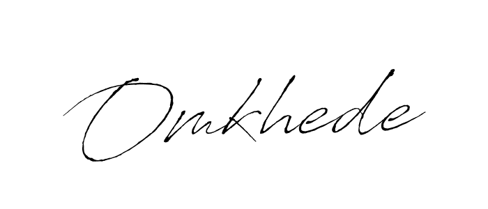 Create a beautiful signature design for name Omkhede. With this signature (Antro_Vectra) fonts, you can make a handwritten signature for free. Omkhede signature style 6 images and pictures png