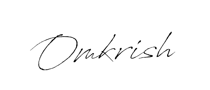 Use a signature maker to create a handwritten signature online. With this signature software, you can design (Antro_Vectra) your own signature for name Omkrish. Omkrish signature style 6 images and pictures png