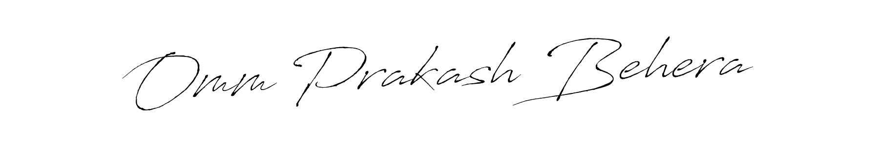 Make a beautiful signature design for name Omm Prakash Behera. With this signature (Antro_Vectra) style, you can create a handwritten signature for free. Omm Prakash Behera signature style 6 images and pictures png