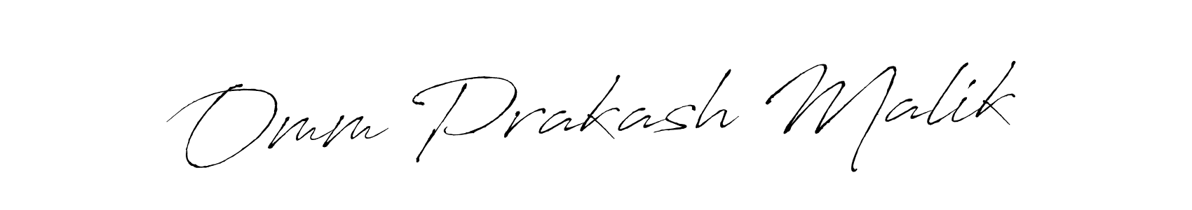 Create a beautiful signature design for name Omm Prakash Malik. With this signature (Antro_Vectra) fonts, you can make a handwritten signature for free. Omm Prakash Malik signature style 6 images and pictures png